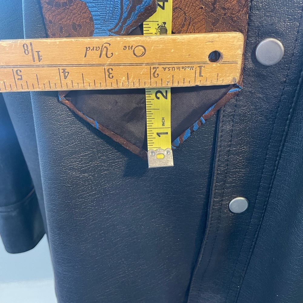 Brown And Blue Patterned Polyester Tie - image 5